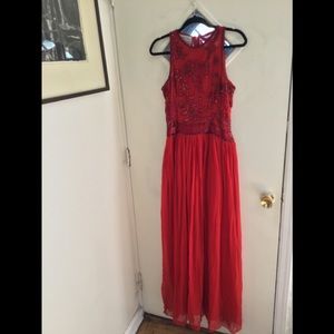100% silk maxi dress